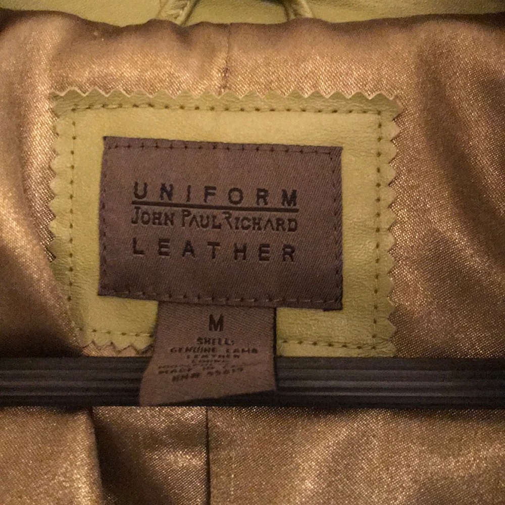 Size Medium Green Leather Jacket - image 2